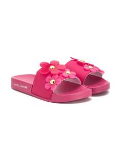 The Marc Jacobs Kids шлепанцы с цветочной отделкой