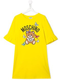 Moschino Kids платье-футболка с принтом Teddy Bear