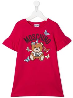 Moschino Kids платье-футболка с логотипом