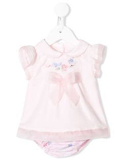 Lapin House платье с цветочным принтом и бантом