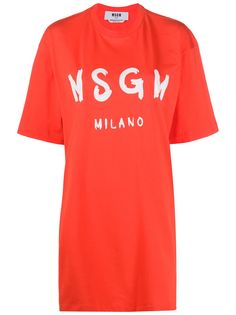 MSGM платье-футболка оверсайз