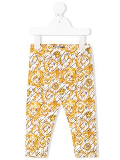 Versace Kids брюки с принтом Baroque