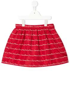 Emporio Armani Kids расклешенная юбка с вышитым логотипом