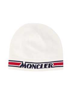Moncler Kids трикотажная шапка с логотипом