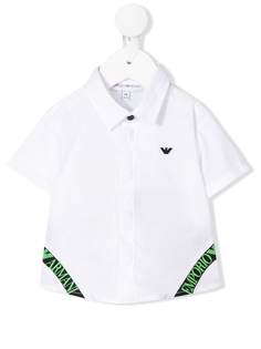Emporio Armani Kids рубашка с вышитым логотипом
