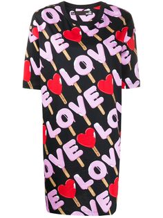 Love Moschino платье-футболка с принтом Love