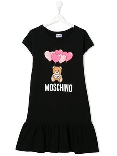 Moschino Kids платье мини с логотипом