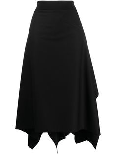 Y-3 длинная юбка с асимметричным подолом