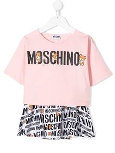 Moschino Kids комплект из футболки и юбки с логотипом