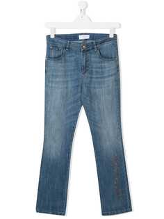 Roberto Cavalli Junior джинсы скинни с декорированным логотипом