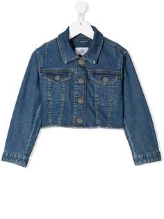 Givenchy Kids укороченная джинсовая куртка