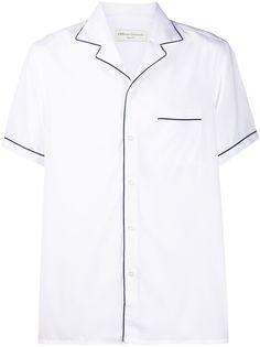 Officine Generale рубашка с короткими рукавами и кантом