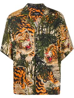 Dsquared2 рубашка с принтом Tiger Bamboo