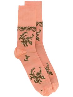 Simone Rocha жаккардовые носки с цветочным узором