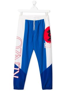 Kenzo Kids спортивные брюки в стиле колор-блок