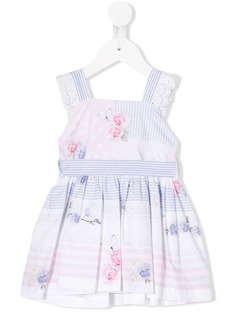 Lapin House платье в полоску с бантом