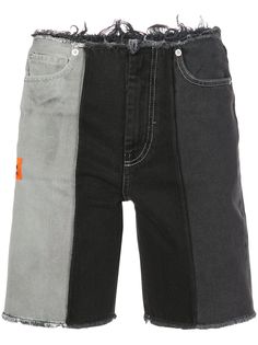 Heron Preston джинсовые шорты со вставками