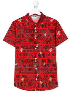 Moschino Kids рубашка Teddy Bear с логотипом