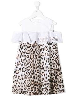 Roberto Cavalli Junior платье с леопардовым принтом