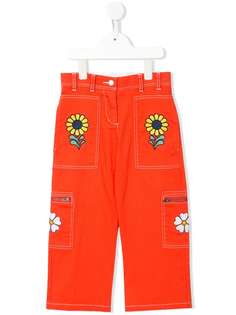 Stella McCartney Kids прямые джинсы с цветочной вышивкой