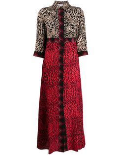 Hayley Menzies платье-рубашка с принтом под кожу крокодила
