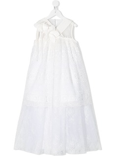 Valmax Kids расклешенное платье с вышивкой