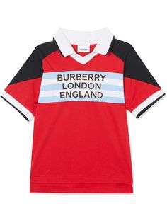 Burberry Kids рубашка-поло с логотипом