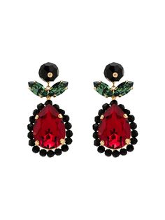 Simone Rocha серьги-подвески с кристаллами