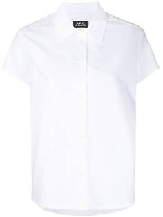 A.P.C. рубашка с заостренным воротником и короткими рукавами