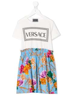 Young Versace платье-футболка со вставками