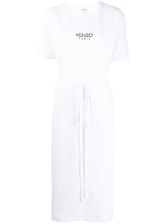 Kenzo платье-футболка миди с поясом на завязках