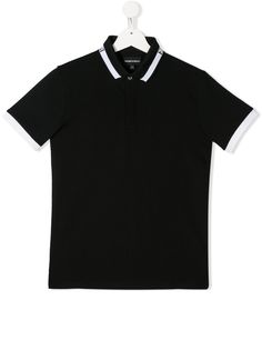 Emporio Armani Kids рубашка-поло с логотипом на воротнике