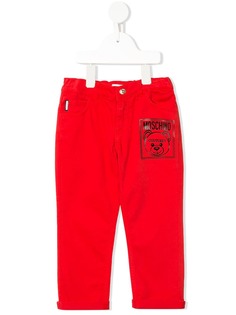 Moschino Kids джинсы с подворотами и логотипом