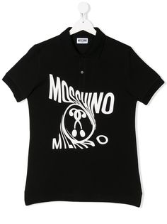 Moschino Kids рубашка-поло с короткими рукавами и логотипом