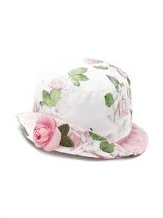 Monnalisa декорированная шляпа с цветочным принтом
