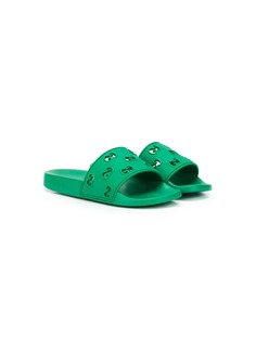 Gucci Kids шлепанцы GG Supreme с вырезами