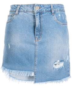 TWINSET джинсовая юбка мини асимметричного кроя