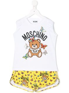 Moschino Kids пижамный комплект с принтом