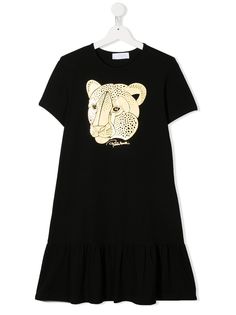 Roberto Cavalli Junior платье с короткими рукавами и сборками