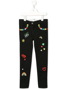 Stella McCartney Kids джинсы кроя слим с вышивкой