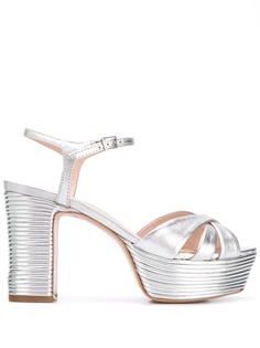 Schutz босоножки на платформе с эффектом металлик