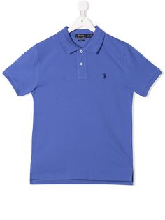 Ralph Lauren Kids рубашка-поло с вышивкой логотипа