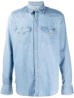 Eleventy джинсовая рубашка в стиле вестерн