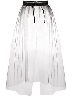 MM6 Maison Margiela полупрозрачная юбка с молнией