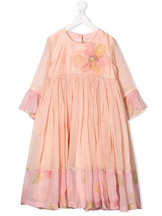 Pero Kids ярусное платье с цветочным принтом