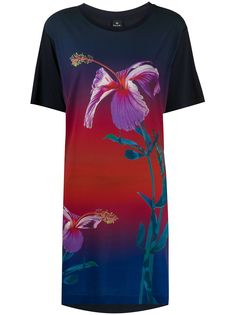 PS Paul Smith платье-футболка с цветочным принтом