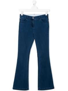 Stella McCartney Kids укороченные расклешенные джинсы