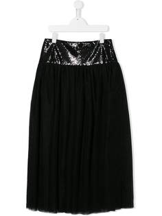 Balmain Kids юбка с пайетками и складками