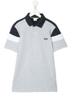 BOSS Kidswear рубашка-поло в стиле колор-блок