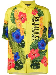 Versace Jeans Couture рубашка с цветочным принтом